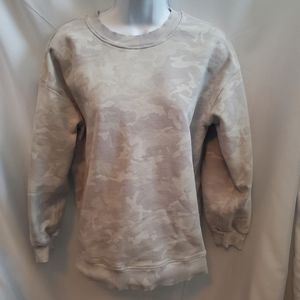 Women's Sz L Lululemon Perfectly Oversized Incognito Camo Alpine White Sweater